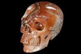 Realistic, Polished Red Jasper Skull #116508-2